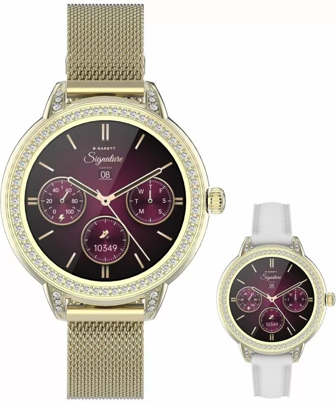 Garett Signature Stella Gold Mesh SET ladies smartwatch 5904238485125
