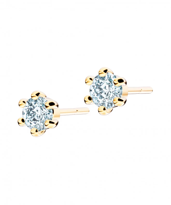 Bonore - Gold 585 - Diamond 0,04 ct earrings 128689