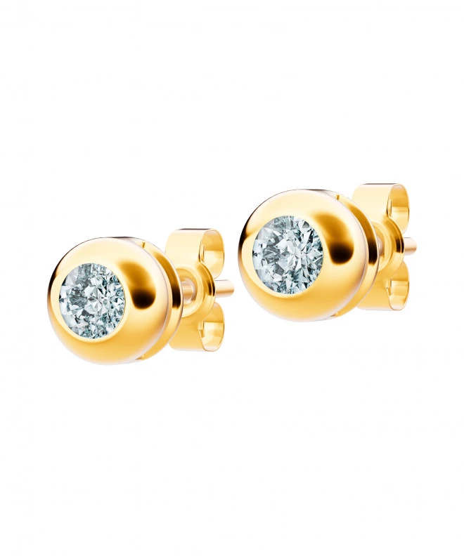 Bonore - Gold 585 - Cubic Zirconia earrings 144173
