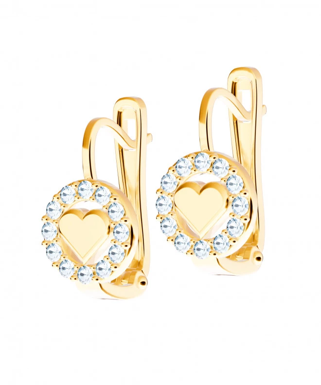 Bonore - Gold 585 - Cubic Zirconia earrings 143552