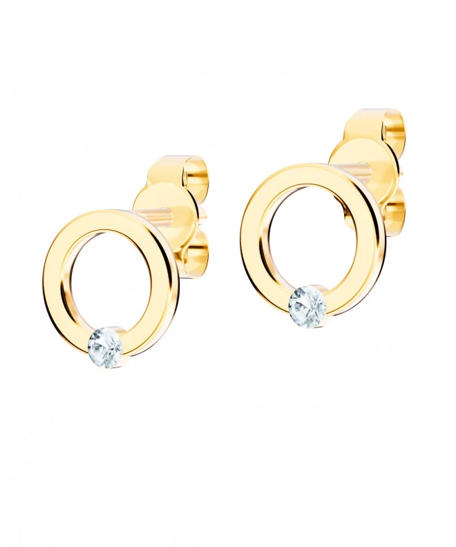 Bonore - Gold 585 - Cubic Zirconia earrings 144037