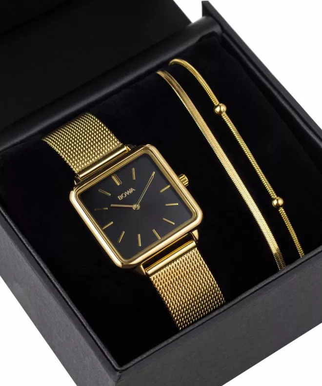 BOWA Vienna Black Gold Mesh 29 Gift Set ladies watch VI294-14-164M-419-01