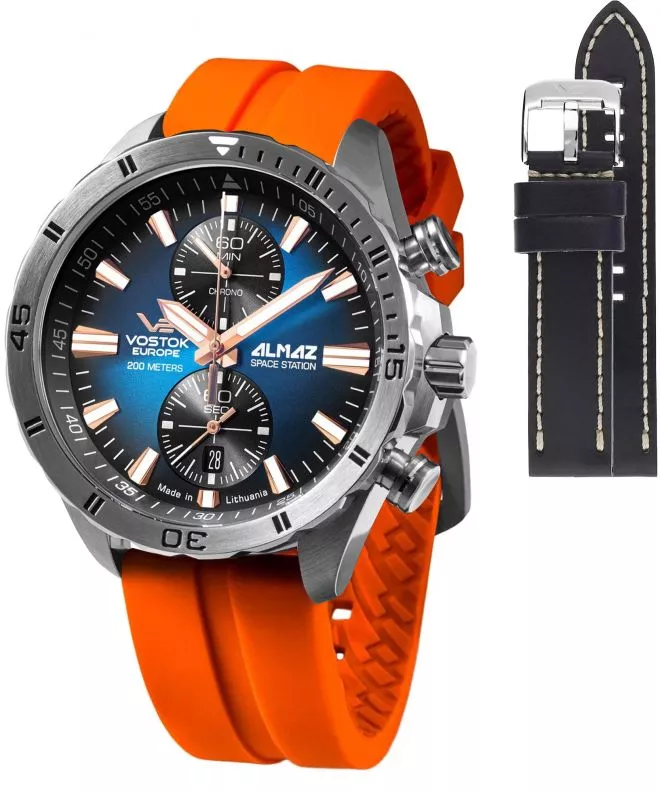 Vostok Europe Almaz Chrono Limited Edition + strap Vostok gents watch 6S11-320A675-2957