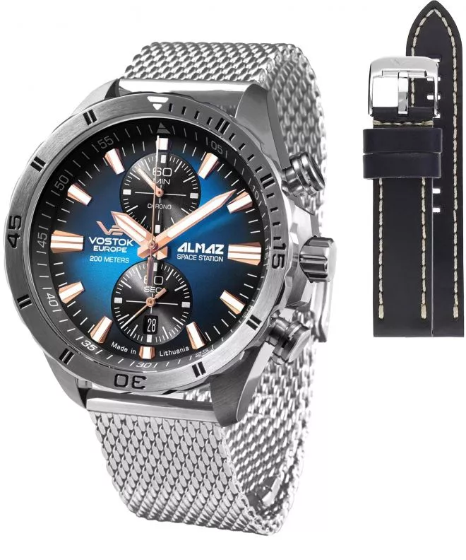 Vostok Europe Almaz Chrono Limited Edition + strap Vostok gents watch 6S11-320A675-3701