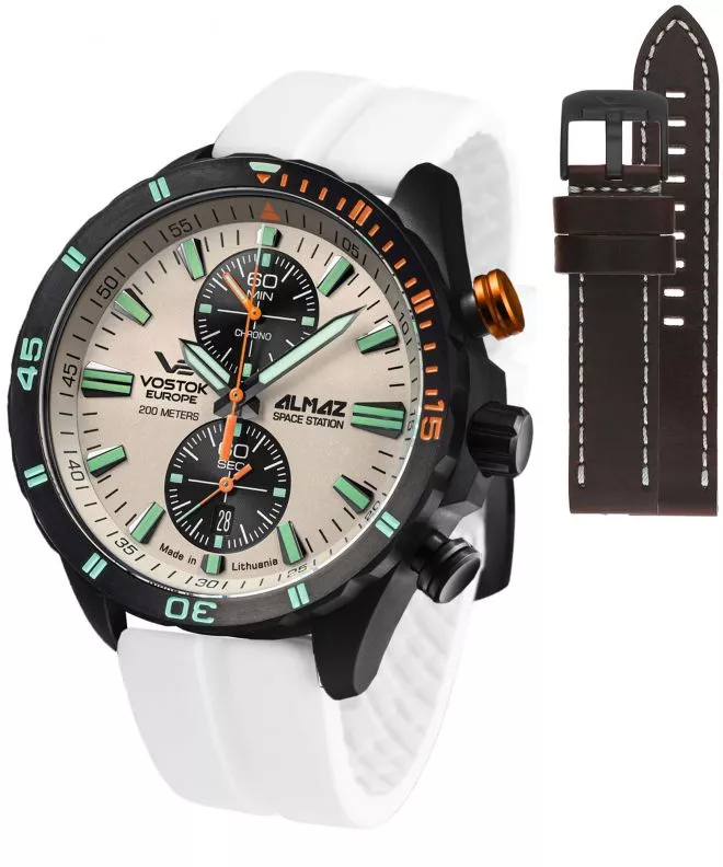 Vostok Europe Almaz Chrono Limited Edition + straps Vostok gents watch 6S11-320C677-47125
