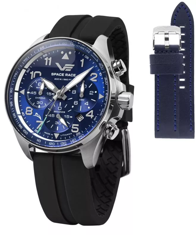 Vostok Europe Space Race Chrono Limited Edition + Vostok strap gents watch 6S20-325A742-02940