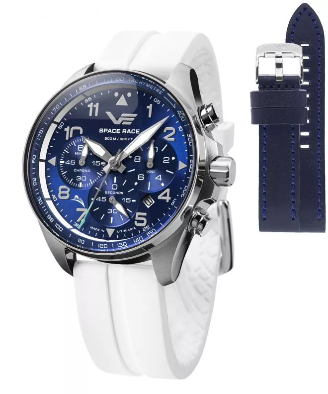 Vostok Europe Space Race Chrono Limited Edition + Vostok strap gents watch 6S20-325A742-47118