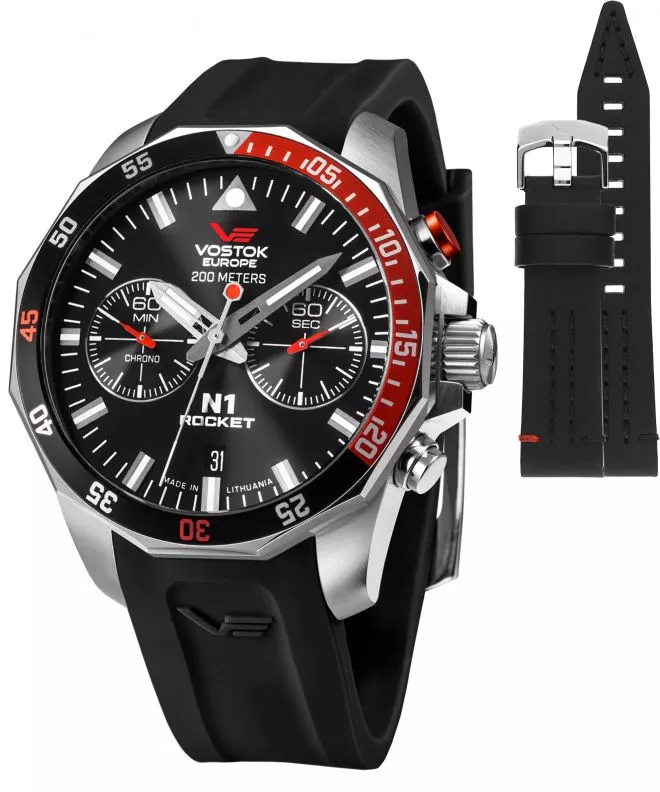 Vostok Europe Rocket N-1 Chrono Limited Edition + strap Vostok gents watch 6S21-225A707-4081