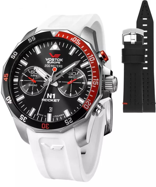 Vostok Europe Rocket N-1 Chrono Limited Edition + strap Vostok gents watch 6S21-225A707-53874