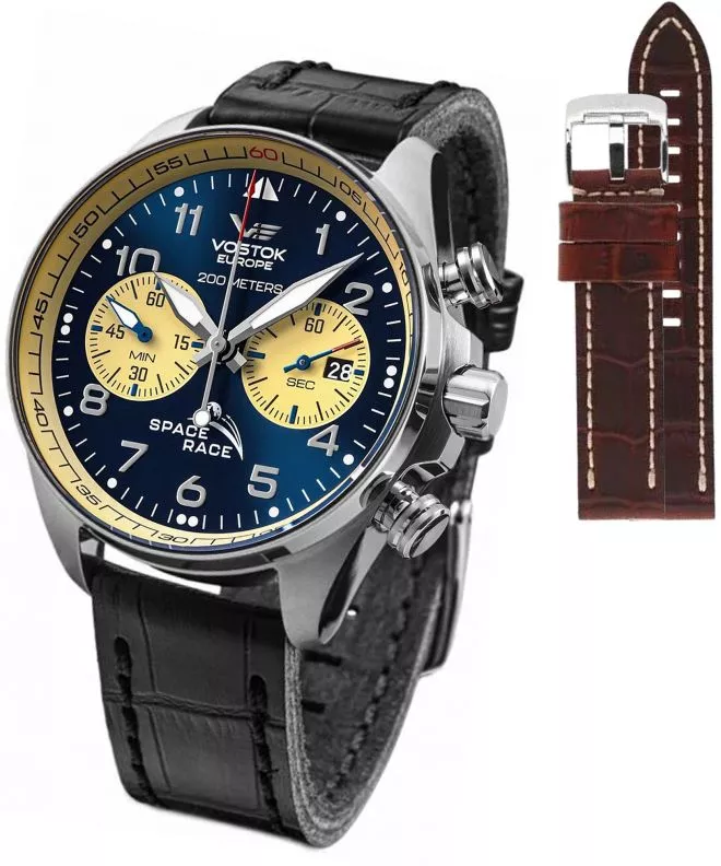 Vostok Europe Space Race + Vostok strap gents watch 6S21-325A667-42984