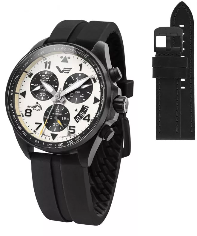 Vostok Europe Space Race Chrono Limited Edition + Vostok strap gents watch 6S30-325A743-08553