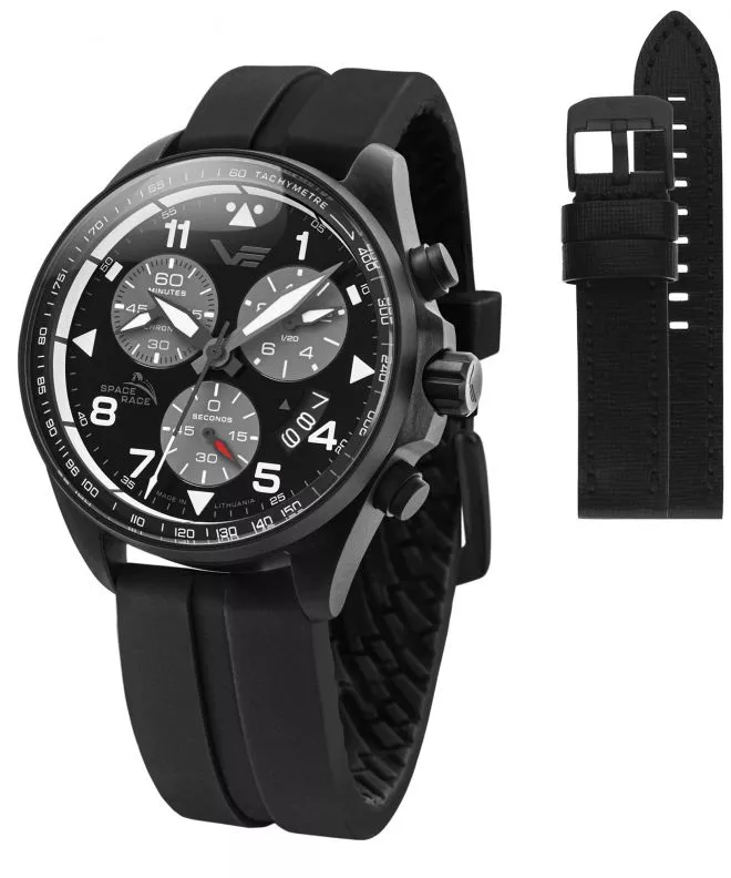 Vostok Europe Space Race Chrono Limited Edition + Vostok strap gents watch 6S30-325C744-07402