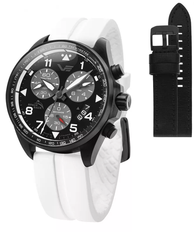 Vostok Europe Space Race Chrono Limited Edition + Vostok strap gents watch 6S30-325C744-47125