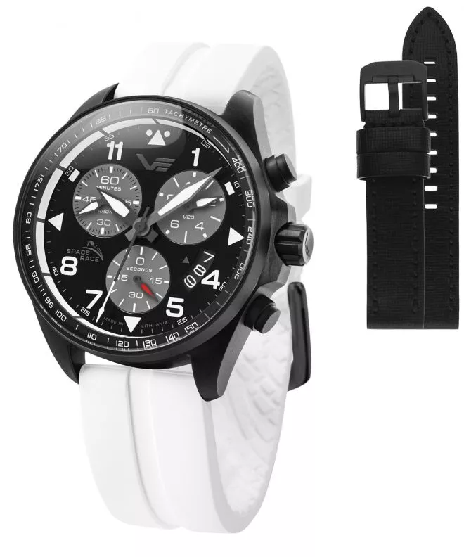 Vostok Europe Space Race Chrono Limited Edition + Vostok strap gents watch 6S30-325C744-58695