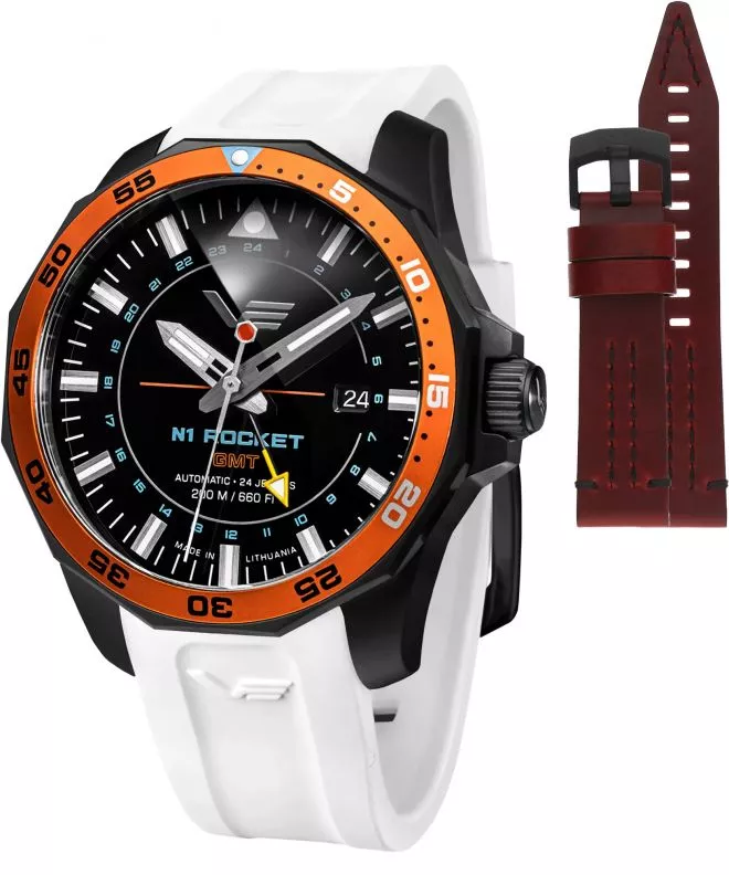 Vostok Europe Rocket N-1 Automatic GMT Limited Edition + strap Vostok gents watch NH34-225C714-39410
