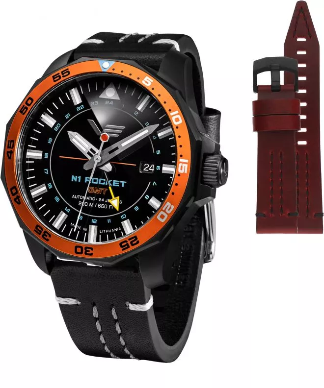 Vostok Europe Rocket N-1 Automatic GMT Limited Edition + strap Vostok gents watch NH34-225C714-39434