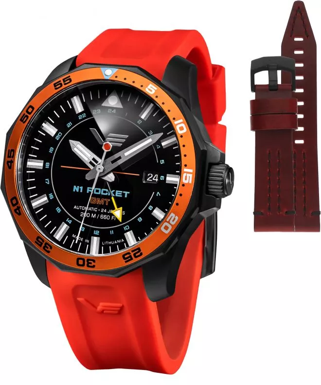 Vostok Europe Rocket N-1 Automatic GMT Limited Edition + strap Vostok gents watch NH34-225C714-53898