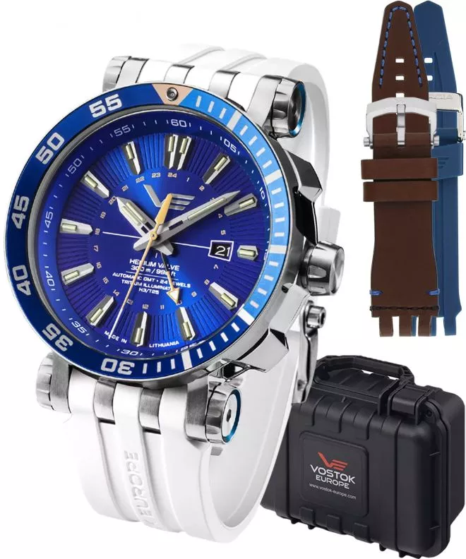 Vostok Europe Energia GMT Limited Edition + 2 straps Vostok gents watch NH34-575A716-46371