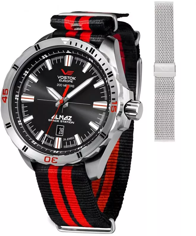 Vostok Europe Almaz Space Station Automatic Limited Edition + strap Vostok gents watch NH35A-320A258B-6894