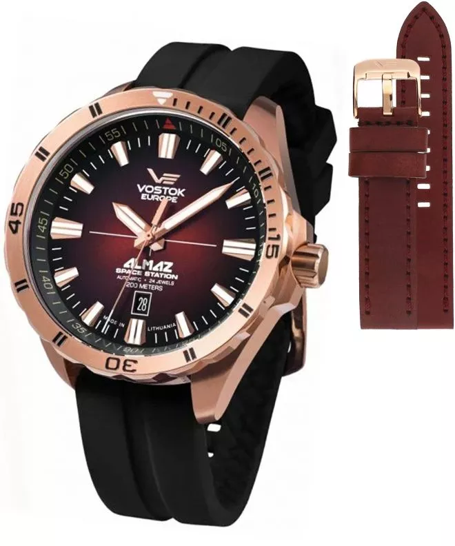 Vostok Europe Almaz Space Station Limited Edition + strap Vostok gents watch NH35A-320B679-7372