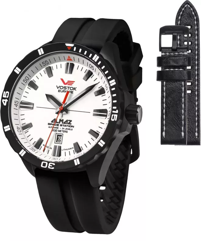 Vostok Europe Almaz Space Station Limited Edition + strap Vostok gents watch NH35A-320C680-7402
