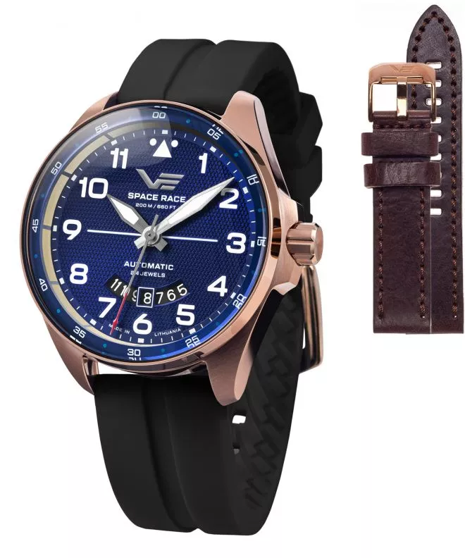 Vostok Europe Space Race Automatic Limited Edition + Vostok strap gents watch NH35A-325B746-07372