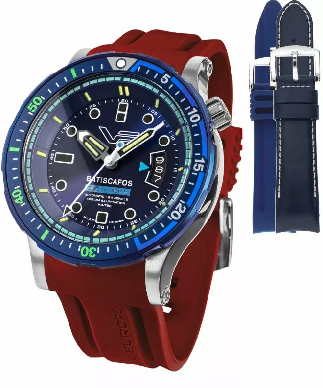 Vostok Europe Batiscafos SET + 2 Vostok straps gents watch NH35A-511E768-03060