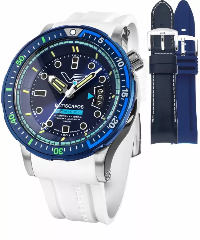 Vostok Europe Batiscafos SET + 2 Vostok straps gents watch NH35A-511E768-36297