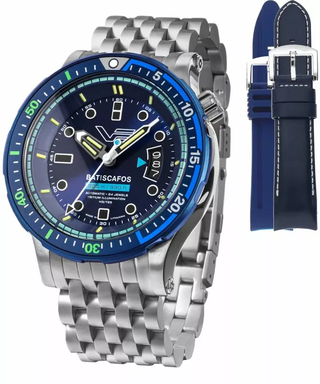 Vostok Europe Batiscafos SET + 2 Vostok straps gents watch NH35A-511E768-46302