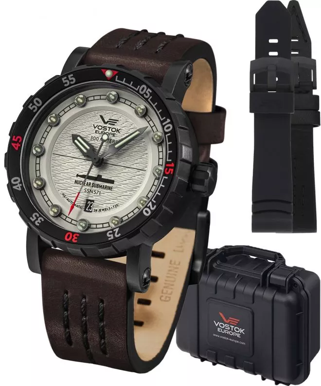 Vostok Europe Nuclear Submarine Automatic Limited Edition + 2 straps Vostok gents watch NH35A-571C607-39243