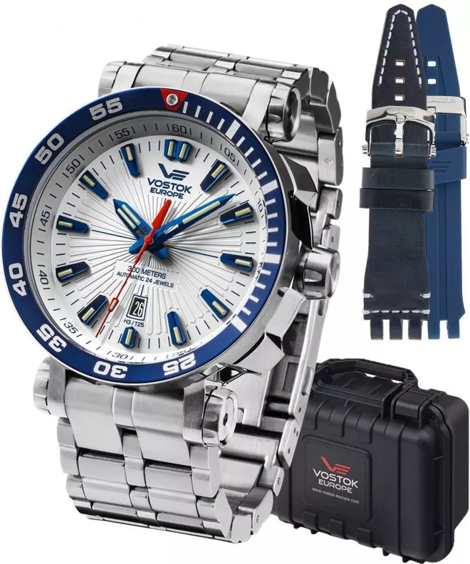 Vostok Europe Energia Rocket Automatic Limited Edition + 2 straps Vostok gents watch NH35A-575A650-31995