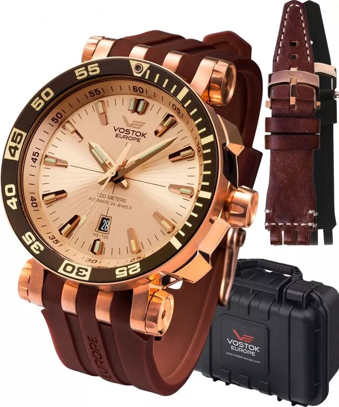 Vostok Europe Energia Rocket Automatic Limited Edition + 2 straps Vostok gents watch NH35A-575B281-5392