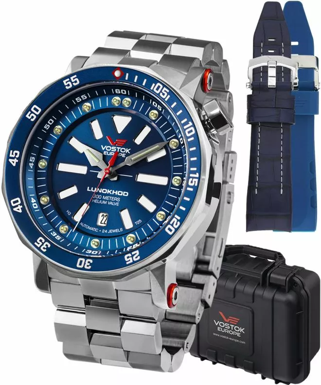 Vostok Europe Lunokhod-2 Automatic Limited Edition + 2 Vostok straps gents watch NH35A-620A634-38376