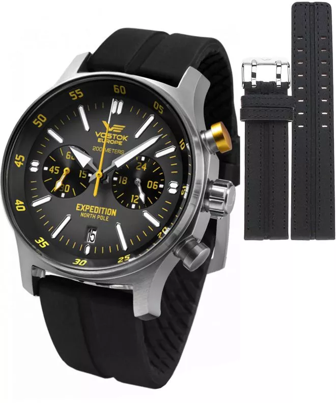 Vostok Europe Europe Expedition North Pole 1 Chrono Limited + Vostok strap gents watch VK64-592A560-6702