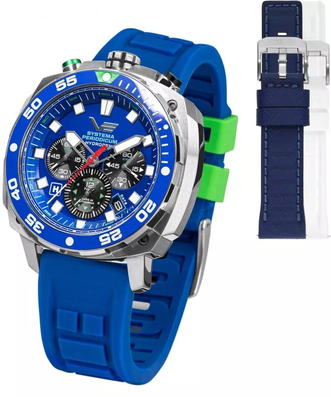 Vostok Europe Systema Periodicum Hydrogen Chronograph SET Limited Edition + 2 straps Vostok gents watch VK67-650A720-56714