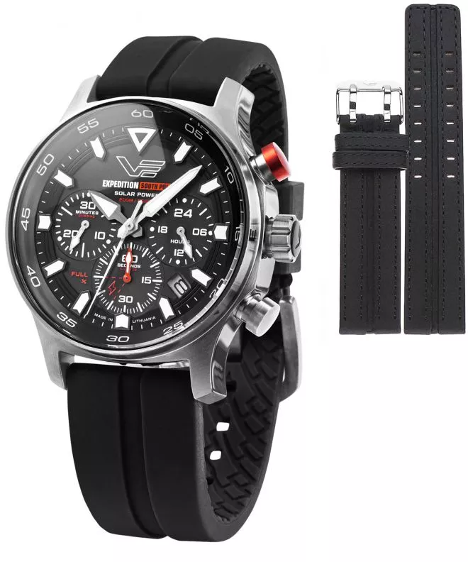 Vostok Europe Expedition South Pole Solar Power Chronograph Limited Edition SET + Vostok strap gents watch VR42-592A761-02940
