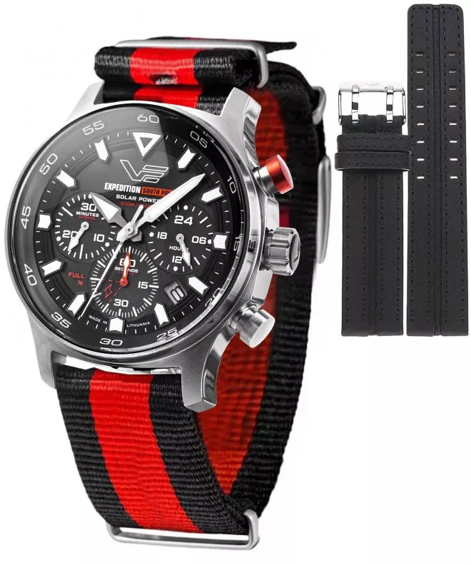 Vostok Europe Expedition South Pole Solar Power Chronograph Limited Edition SET + Vostok strap gents watch VR42-592A761-06894