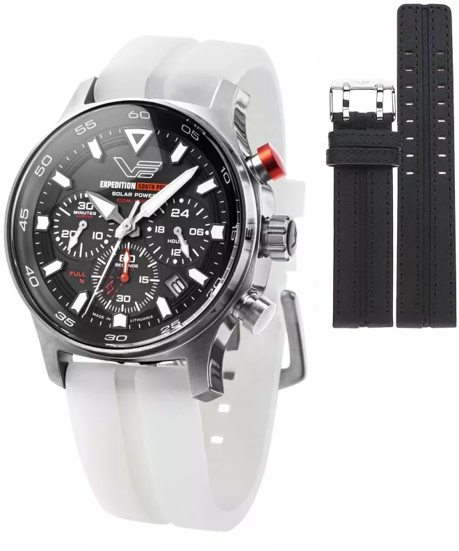 Vostok Europe Expedition South Pole Solar Power Chronograph Limited Edition SET + Vostok strap gents watch VR42-592A761-47118