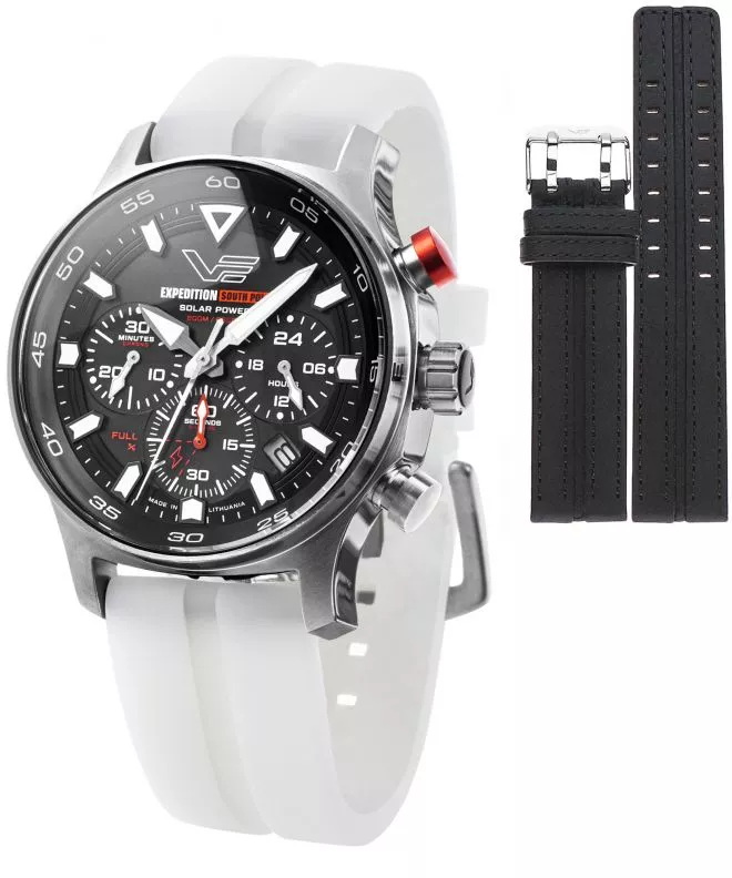 Vostok Europe Expedition South Pole Solar Power Chronograph Limited Edition SET + Vostok strap gents watch VR42-592A761-58718