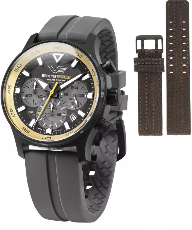 Vostok Europe Expedition South Pole Solar Power Chronograph Limited Edition SET + Vostok strap gents watch VR42-592C763-59111
