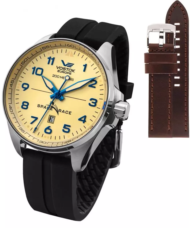 Vostok Europe Space Race Automatic Limited Edition + Vostok strap gents watch YN55-325A663-2940