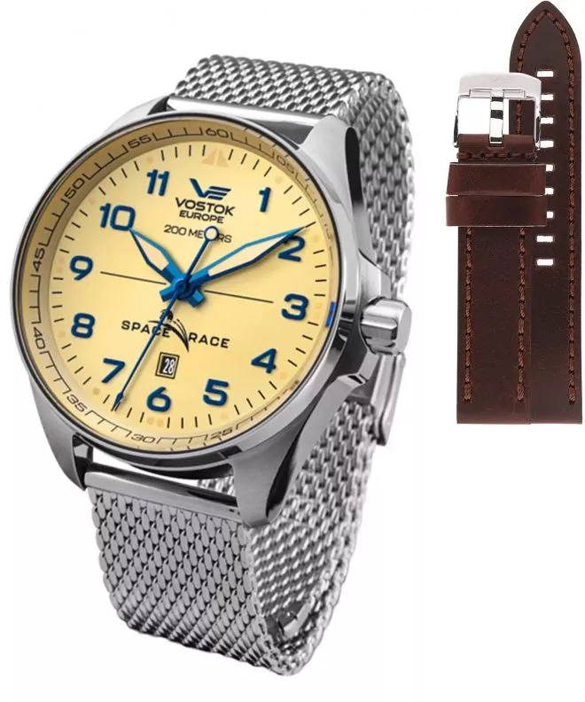Vostok Europe Space Race Automatic Limited Edition + Vostok strap gents watch YN55-325A663-4432