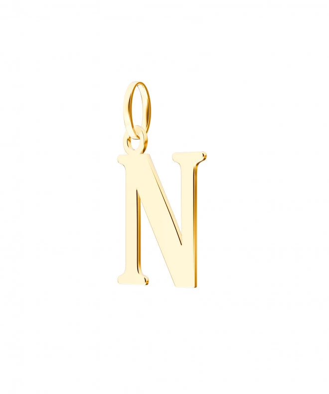 Bonore - Gold 585 - Letter N 24 mm pendant 143903