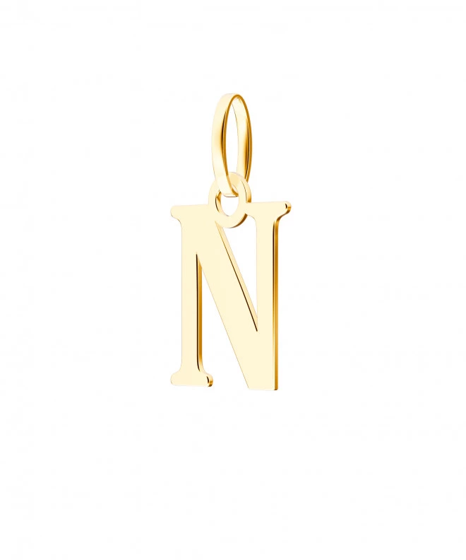 Bonore - Gold 585 - Letter N 17 mm pendant 143872