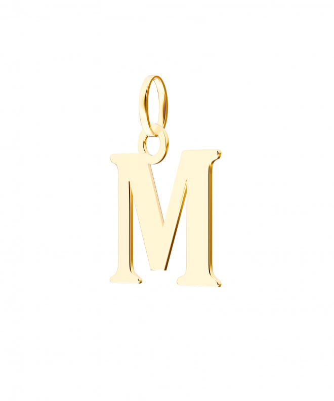 Bonore - Gold 585 - Letter M 17 mm pendant 144030