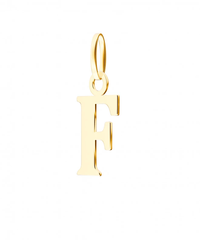 Bonore - Gold 585 - Letter F 17 mm pendant 143865