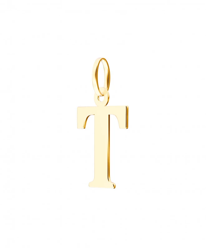 Bonore - Gold 585 - Letter T 17 mm pendant 143876