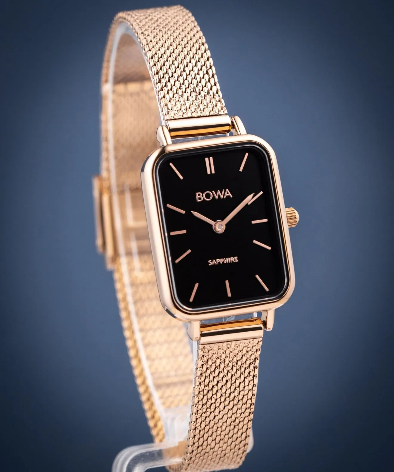 BOWA Dubai Black Rose-Gold Mesh 20 ladies watch DU207-17-107M