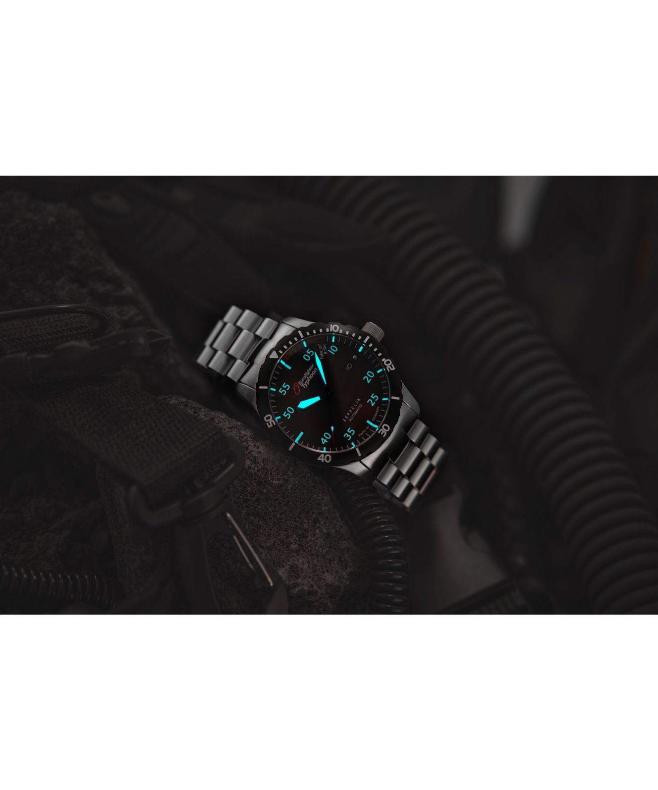 Zeppelin Orologio Automatico Uomo 7268M-3 - Eurofighter, Cassa Acciaio, Vetro Zaffiro, Movimento Citizen Miyota 9015, Impermeabile 20 ATM