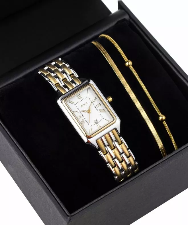 BOWA Barcelona Pearl Gold Steel 23 Gift Set ladies watch BC2345-154-148S-419-01